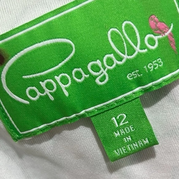 Pappagallo sleeveless sheath dress bold floral print scalloped hems lined sz 12 - Picture 12 of 12